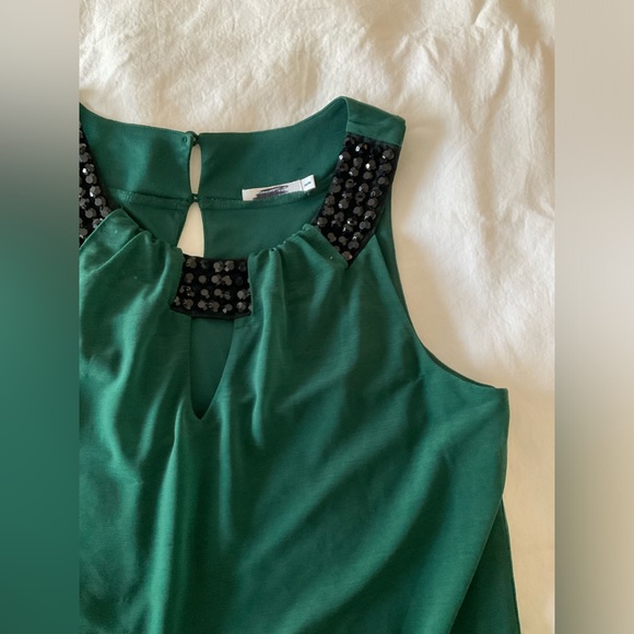Ricki’s beaded sleeveless dark green emerald women tank tops medium - Picture 3 of 4
